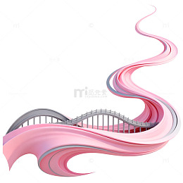 抽象桥与流动线条设计