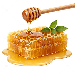 透明背景蜂蜜蜂巢插画素材