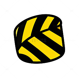 黑黄警示标志图案设计元素