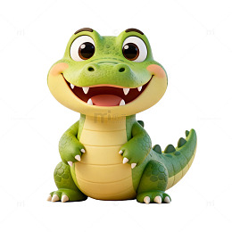 卡通鳄鱼玩具造型设计素材