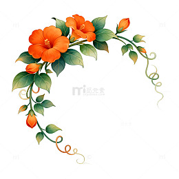 花卉装饰图案插画设计