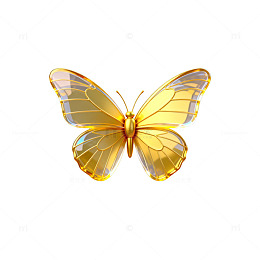 透明蝴蝶矢量图设计元素