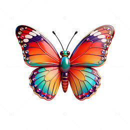 彩绘蝴蝶艺术图片