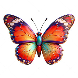 彩绘蝴蝶艺术装饰素材