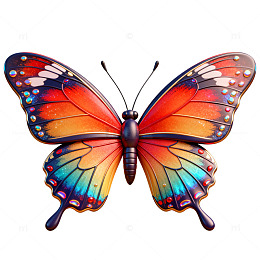 彩绘蝴蝶装饰图案艺术设计素材