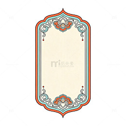 复古花纹边框装饰图案设计素材