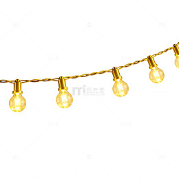 简约串灯暖黄色装饰灯泡
