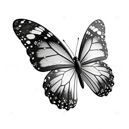 黑白蝴蝶艺术