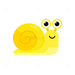 卡通蜗牛表情贴纸设计