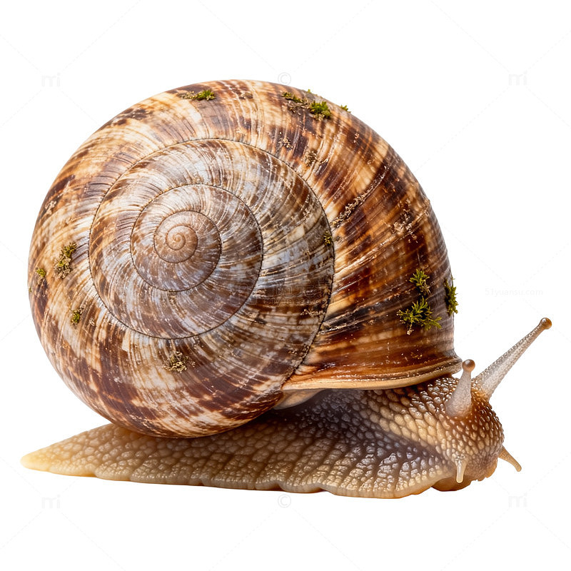 田园风蜗牛特写片