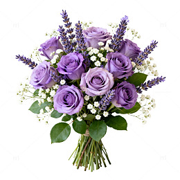 紫色玫瑰鲜花束