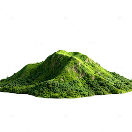 绿色山丘风景渲染图
