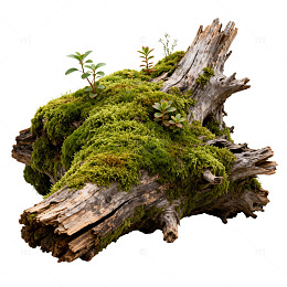 枯木逢春苔藓点缀