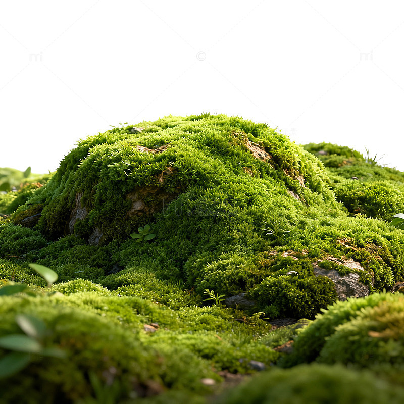 绿色苔藓自然风景