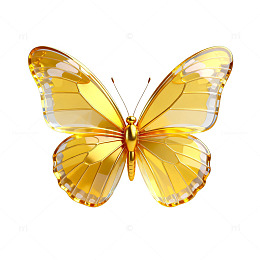 玻璃蝴蝶艺术插画