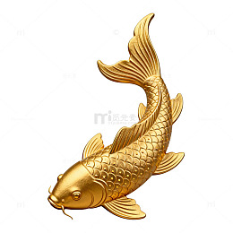 金色锦鲤雕塑艺术品