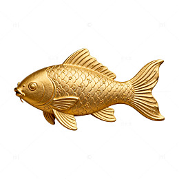 金色鱼形金属工艺品