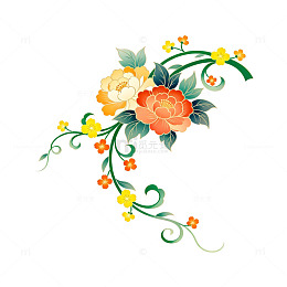 传统花卉图案设计元素