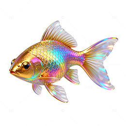 金属彩虹鱼装饰品