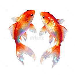 金鱼插画风格艺术图片