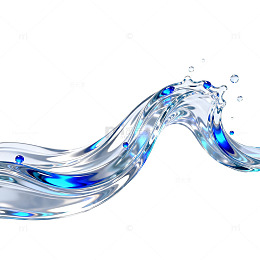 动感水流蓝色波纹视觉素材