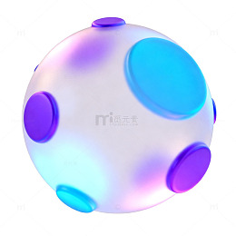 彩虹球体抽象艺术设计素材
