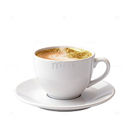 简约白色咖啡杯特写片