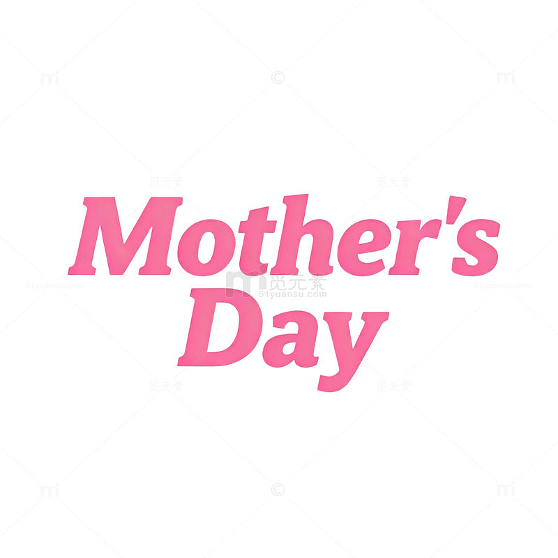 粉色母亲节祝福平面设计素材