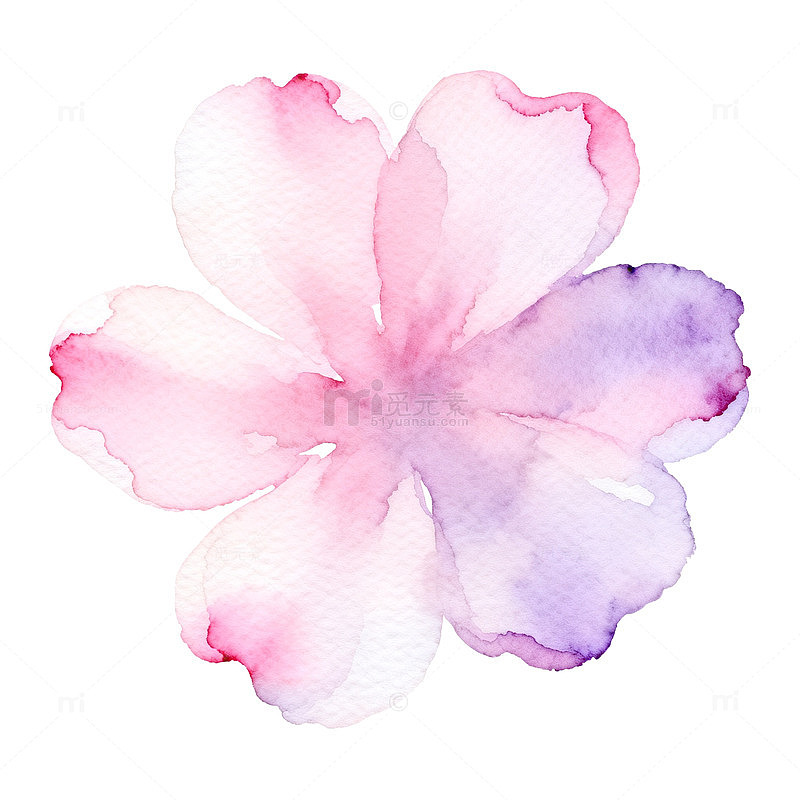 水彩樱花浪漫艺术装饰图案