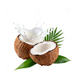 椰奶飞溅热带风情图片