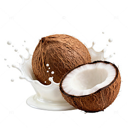 椰奶飞溅插画设计素材