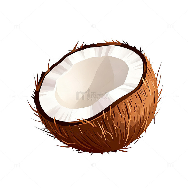 卡通椰子插图