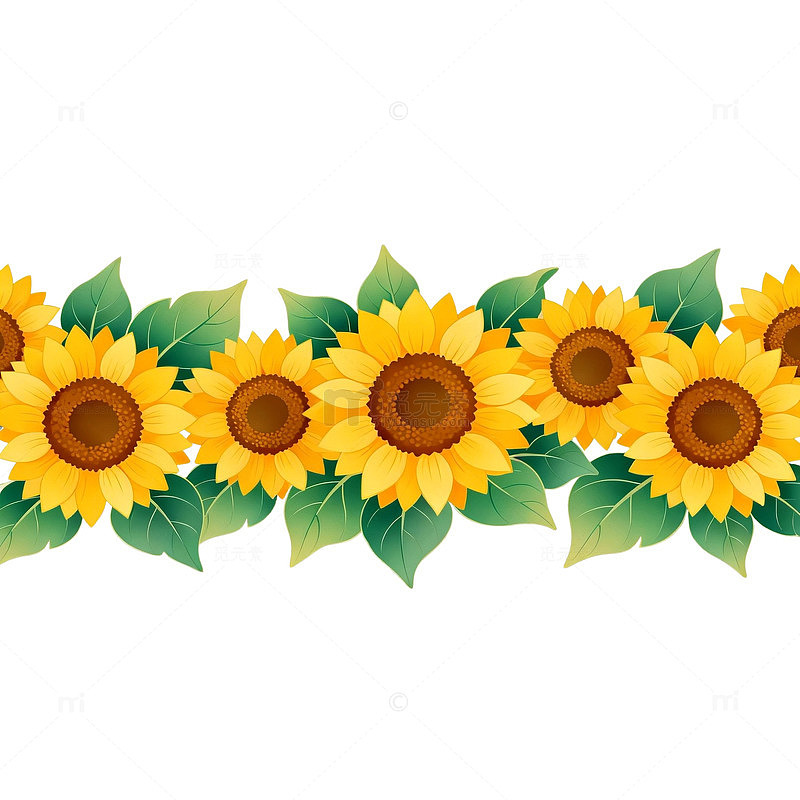 卡通向日葵装饰图案