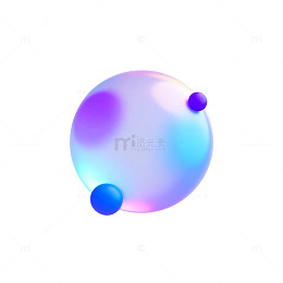 渐变色彩球形抽象图案设计