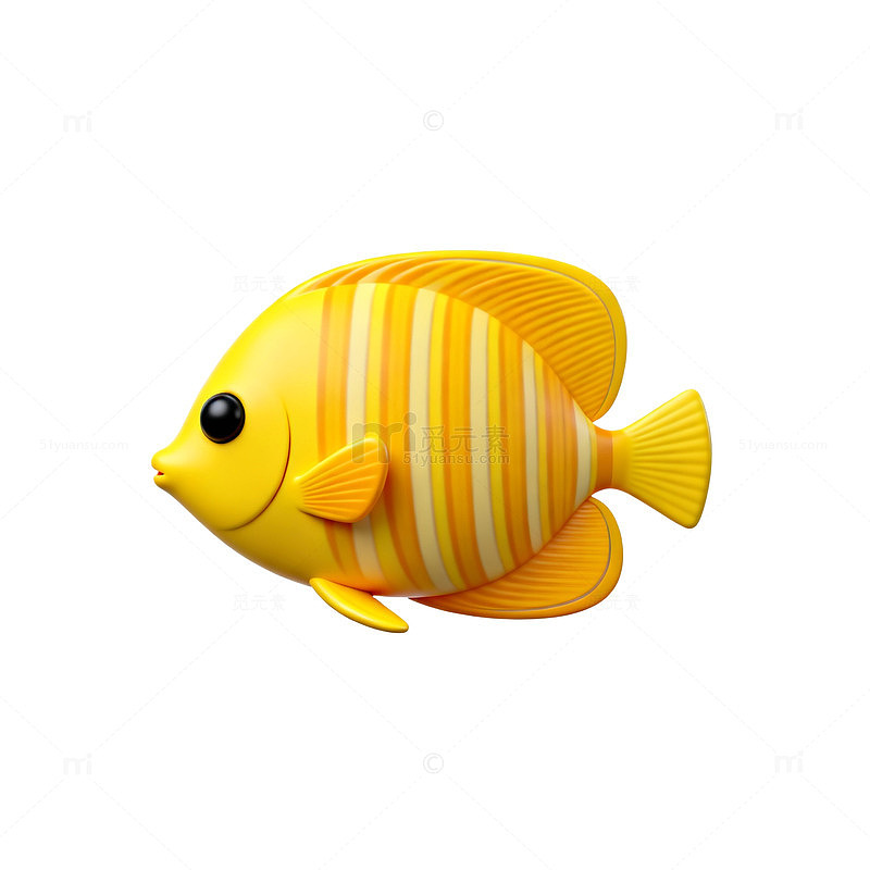 卡通鱼插画设计素材