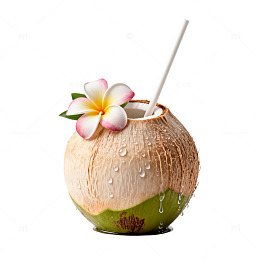 椰子饮料新鲜夏日清凉饮品