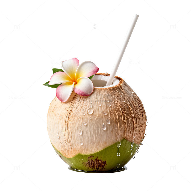椰子饮料新鲜夏日清凉饮品