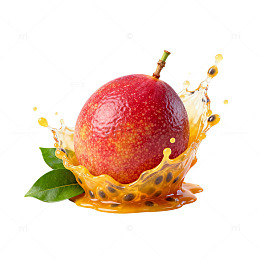 动感水果汁喷射创意