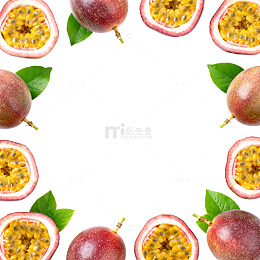 百香果边框设计素材