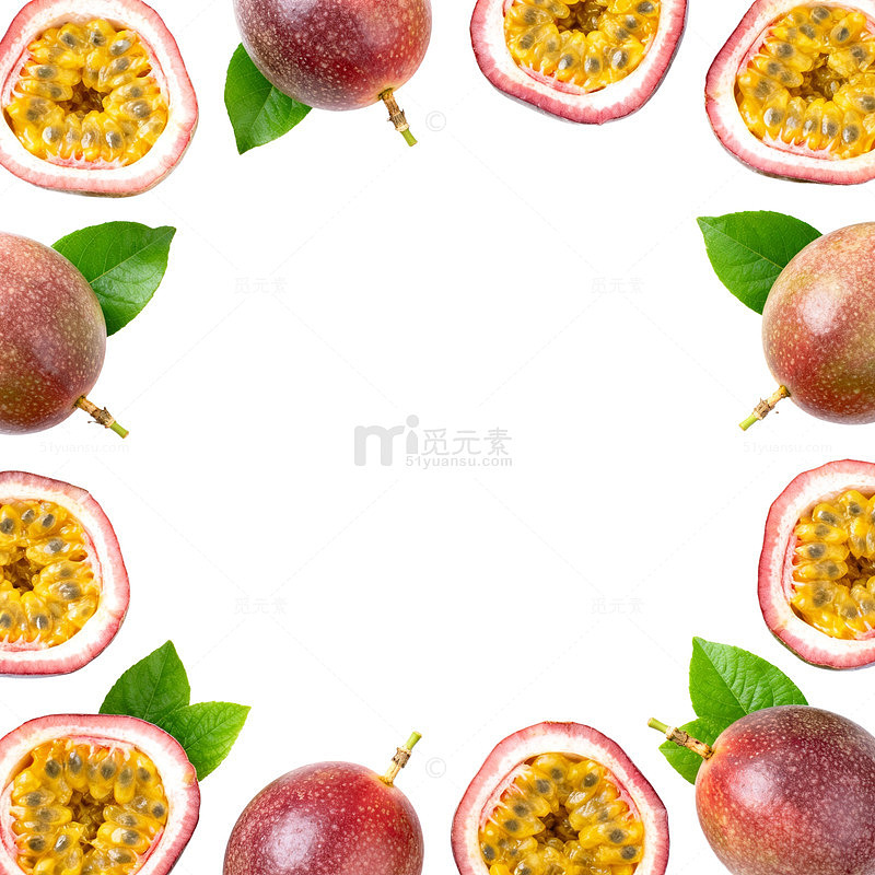 百香果边框设计素材