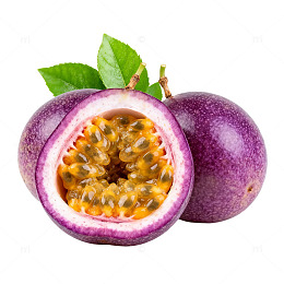 紫色百香果特写水果图片