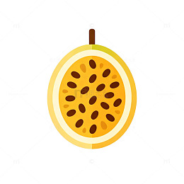 卡通风格百香果插画素材