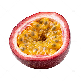 新鲜百香果切开特写