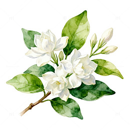 水彩画风格花卉插图