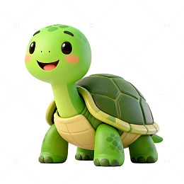 可爱卡通乌龟形象设计素材