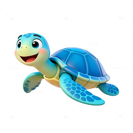 卡通海龟动画形象设计素材