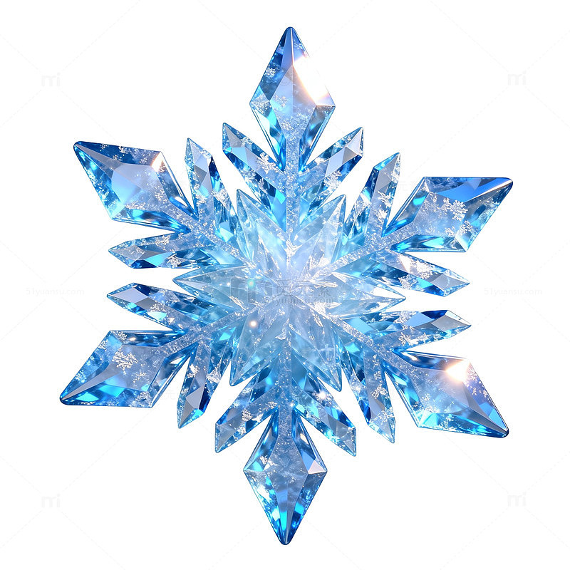 蓝钻雪花装饰图案