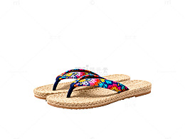 夏日草编拖鞋