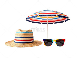 夏日海滩度假用品组合图
