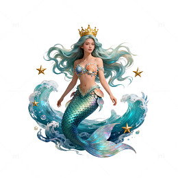 梦幻美人鱼插画设计素材